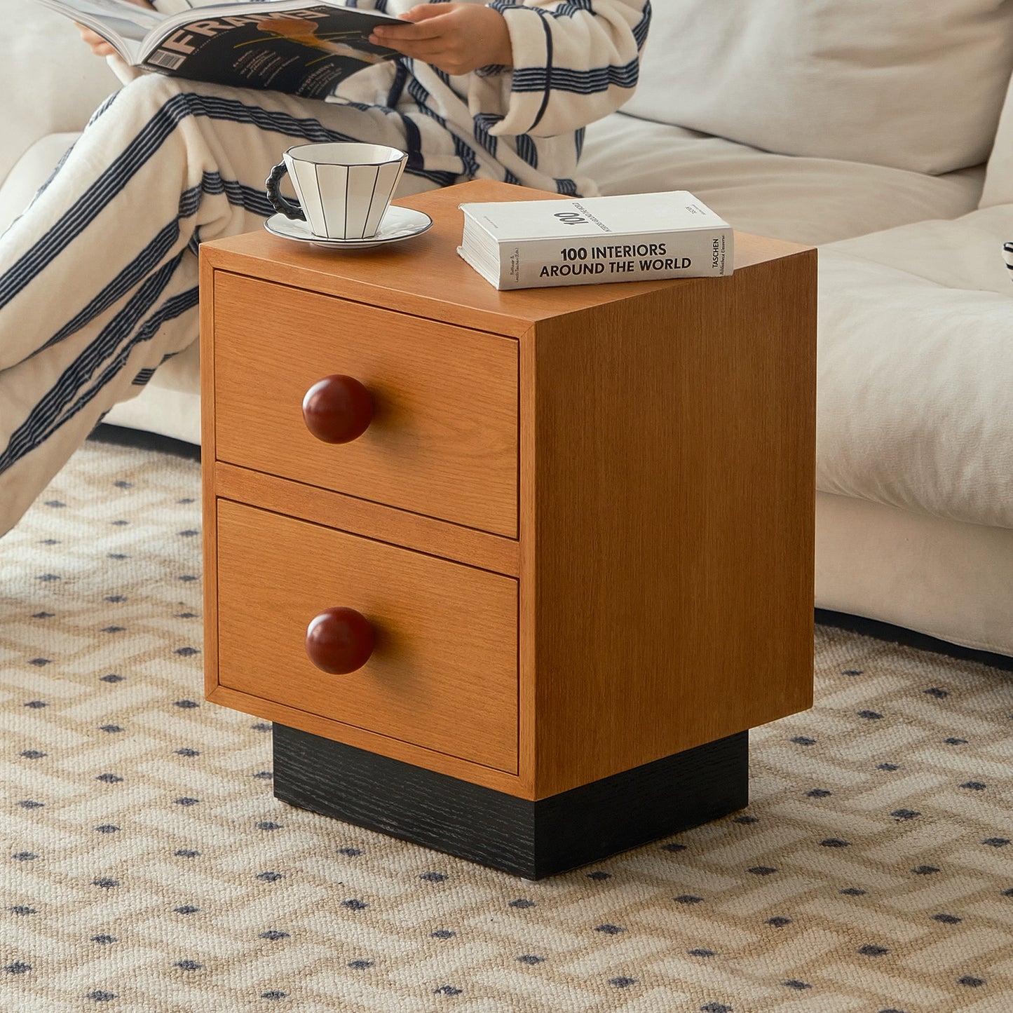 Kreative holz nachttisch regal licht luxus high-end-schließfach hause schlafzimmer kinder Internet prominente 