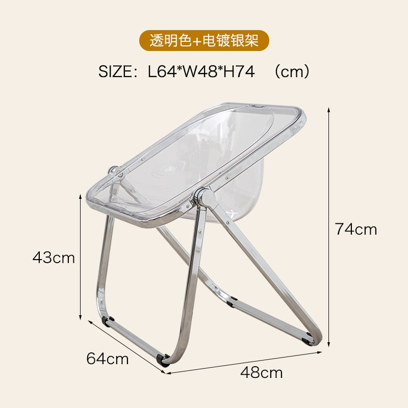 Kreative Acryl Transparent Klappstuhl Ins Wind Cafe Moderne Minimalistischen Outdoor Metall Stuhl 