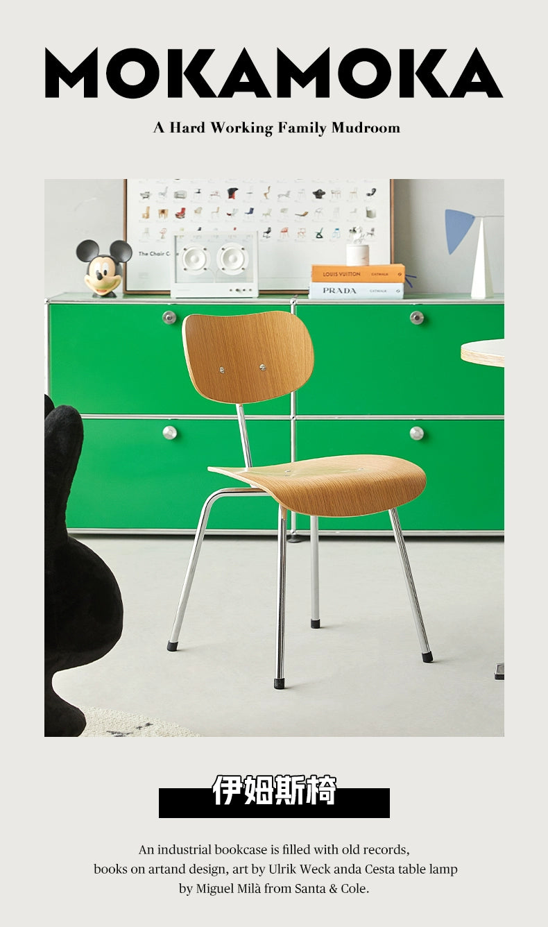 Esszimmerstuhl aus Massivholz für den Haushalt, mittelalterlicher Designerstuhl, nordischer minimalistischer Caféstuhl im Ins-Stil 