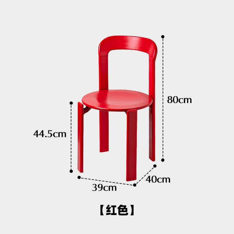 Mittelalterlicher Esszimmerstuhl aus Massivholz, Farbstuhl, minimalistischer Esstischstuhl für Zuhause, Café-Rückenlehne, Stapel 