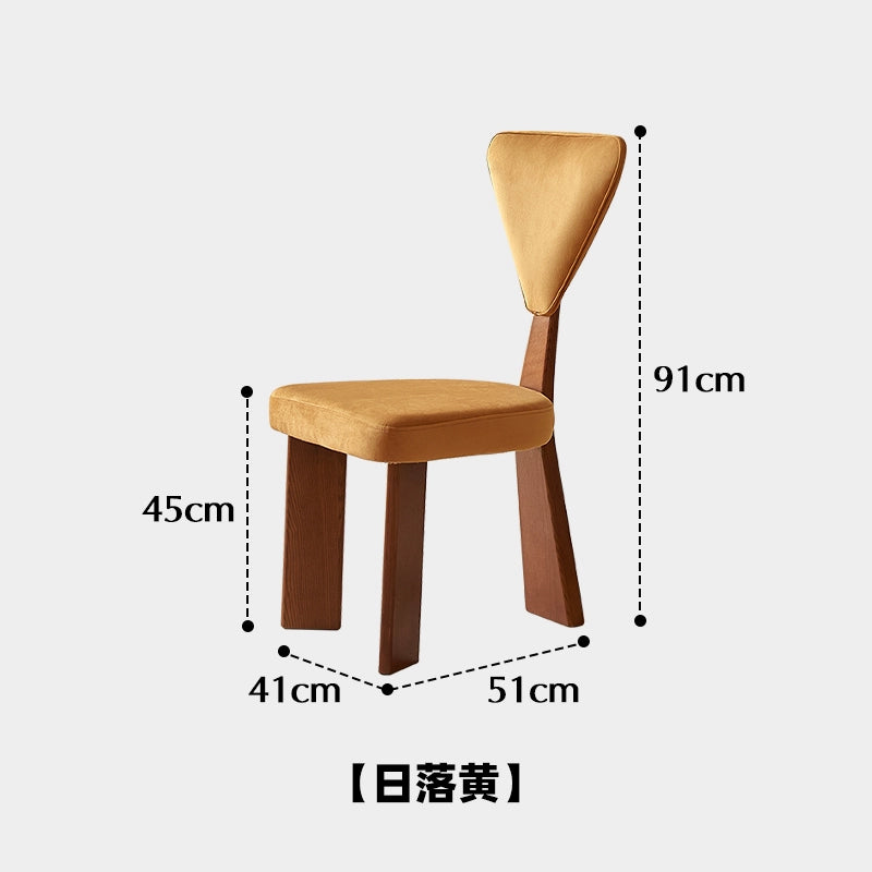 Französischer Retro-Esszimmerstuhl, mittelalterlicher Wabi-Sandwind-Massivholzstuhl, nordischer Designer-Schreibtischstuhl, Café 
