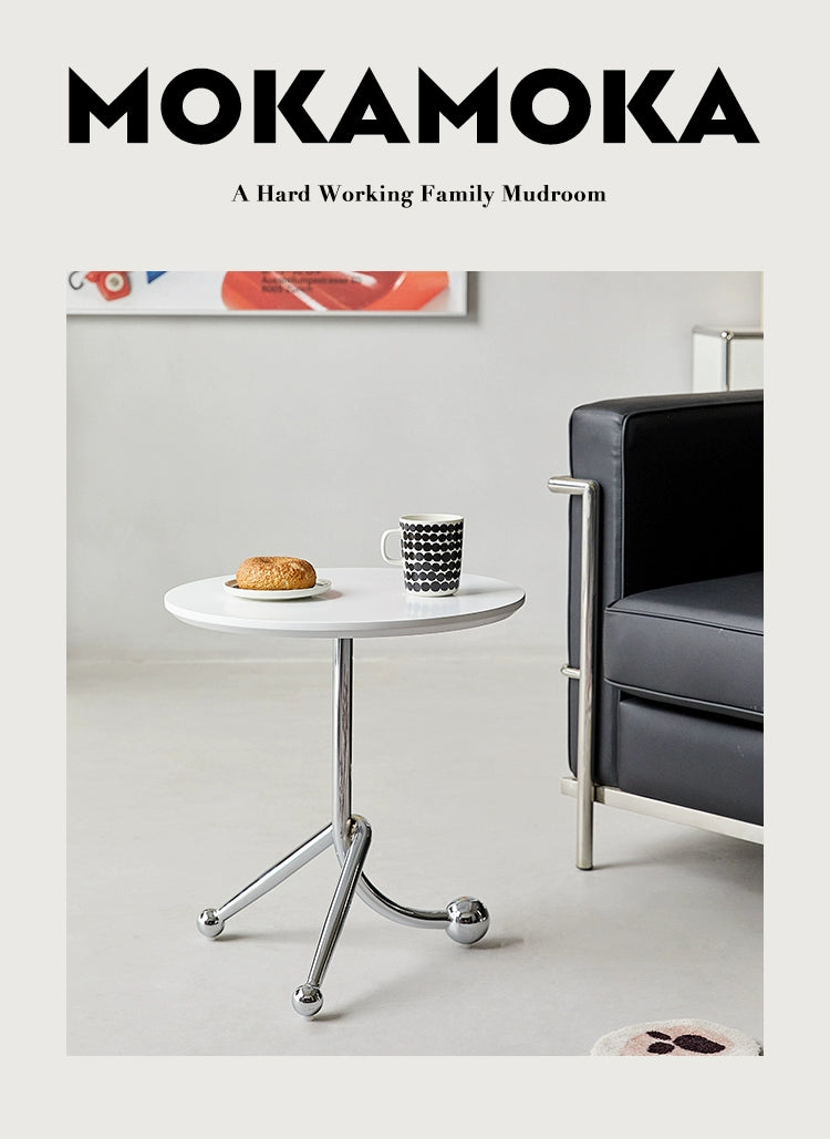 Kreativer kleiner Couchtisch, kleiner Apartment-Sofa-Beistelltisch, mittelalterlicher minimalistischer kleiner runder Tisch, Balkon-Mini-Teetisch 