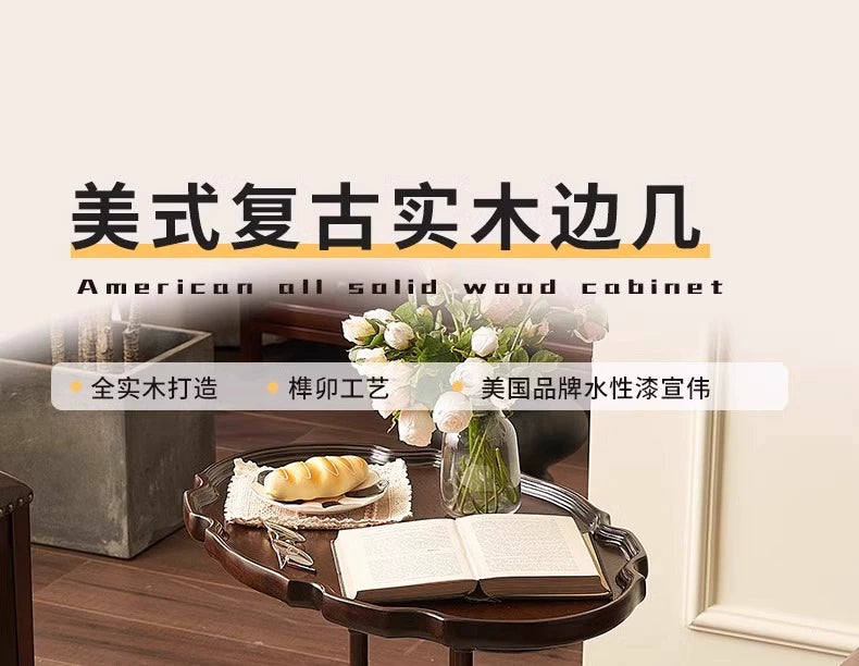 Cloud Edge Paar französischer Retro-Stil Massivholz Couchtisch Nordic Designer Sofa Balkon Ecke Paar kreativ 