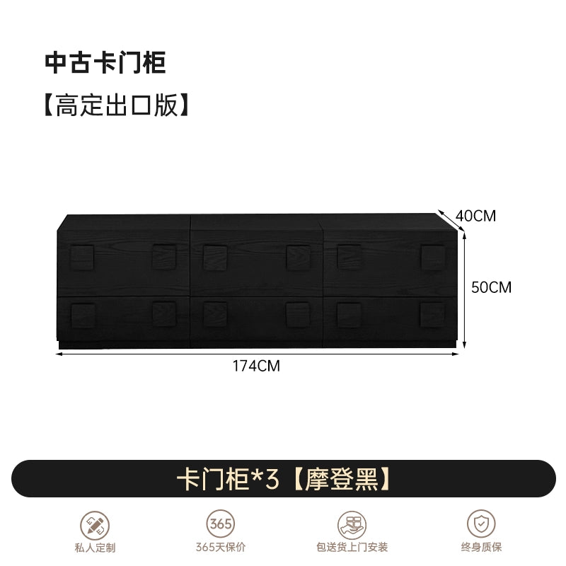 Medieval Carmen Cabinet Multifunctional Combination TV Cabinet Bucket Cabinet Side Cabinet Storage Cabinet Drawer Cabinet Solid Wood Simple Cabinet