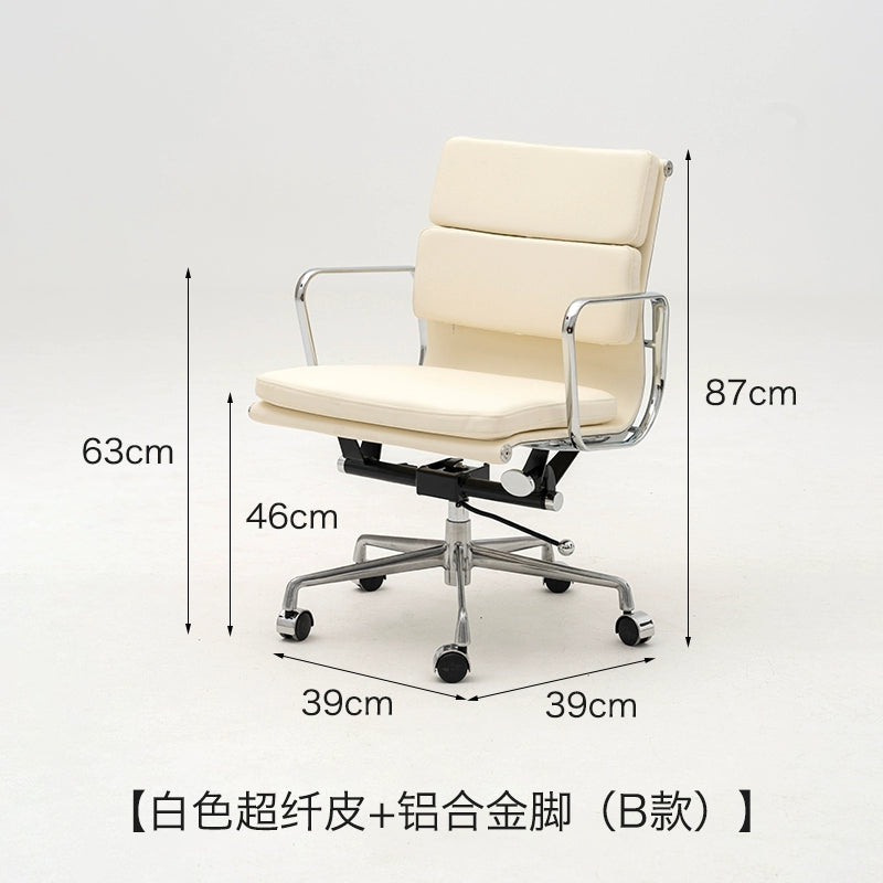 Eames Stuhl Büro Computer Stuhl Rückenlehne Ergonomischer Stuhl Sedentary Comfort Drehstuhl Schwarz und Weiß 