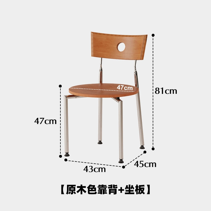 Mittelalterlicher Esszimmerstuhl, dänischer Designerstuhl, Rückenlehne aus massivem Holz, Buchschreibtischstuhl, Haushaltsstuhl für kleine Wohnungen, Freizeitstuhl 