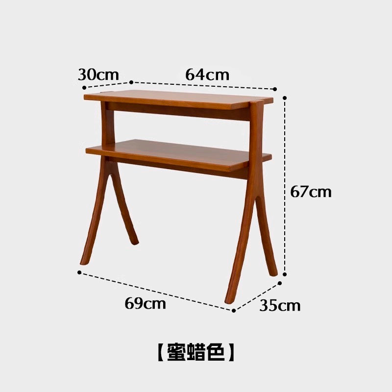 Mondlandekante, wenige Massivholzregale, Wabi Sandy Wind, Aufbewahrungsseitenschrank, antikes Fischgrätenmuster, kleines Bücherregal, Sattelleder 