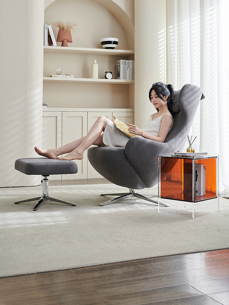 Italian Minimalist Single Sofa Chair Modern Minimalist Living Room Bedroom Designer Snail Chair Rotating Single Chair Tiger Chair