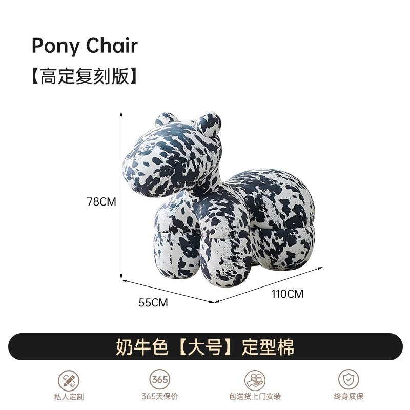 Pony Chair Animal Seat Pony Chair Child Seat Creative Pony Chair Ins Popular Chair Living Room Ornament
