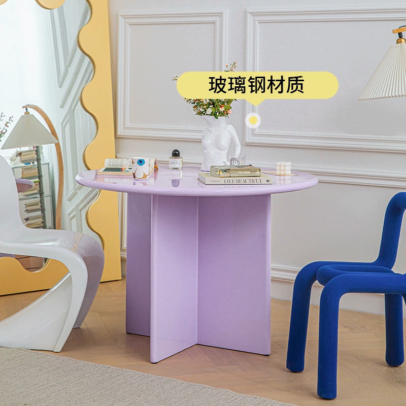 Nordic Internet Prominente Ins Stil Esstisch Wabi Wind Farbe Medieval Kleine Wohnung Wohnzimmer Bett und Frühstück Runden Tisch 