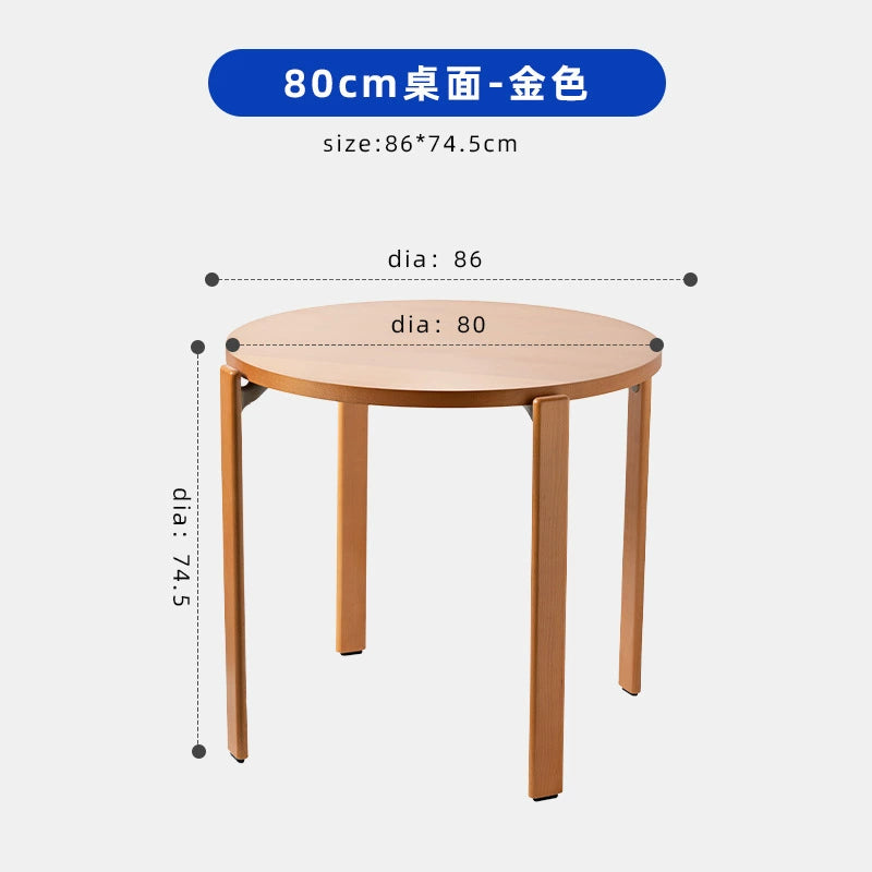 Moderner einfacher Esstisch Nordic Massivholz Ins PopularSmall Apartment Runder Tisch Japanischer Retro-Esstisch für Zuhause 