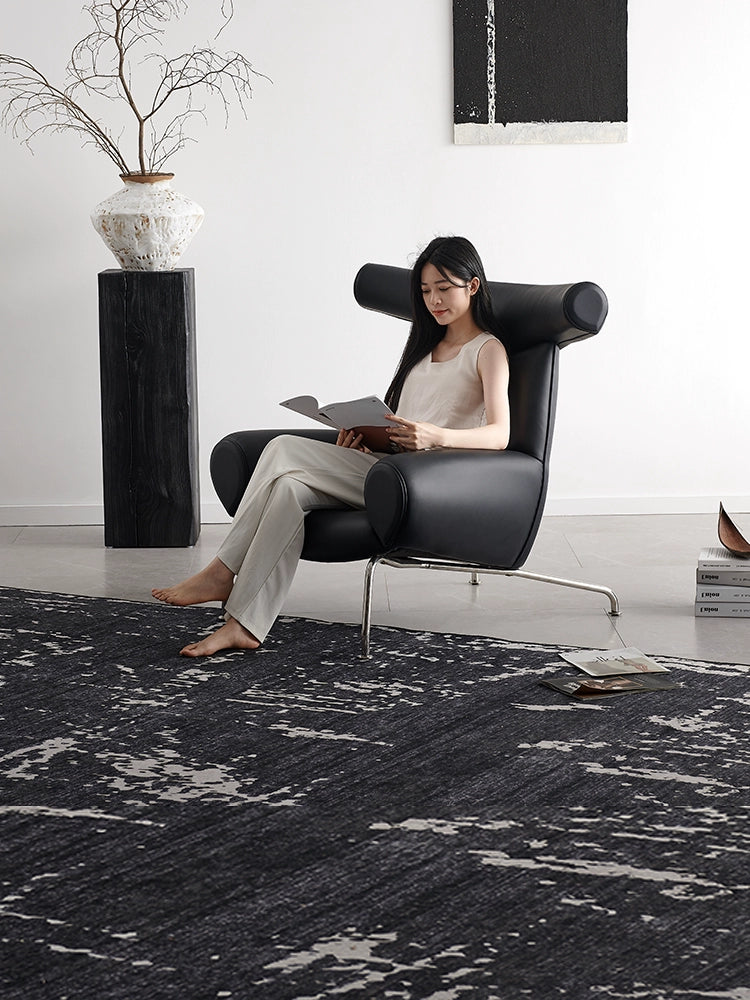 Italian Light Luxury Leather Leisure Chair Single Sofa Chair Designer Recliner Living Room Balcony Creative Art Tiger Chair