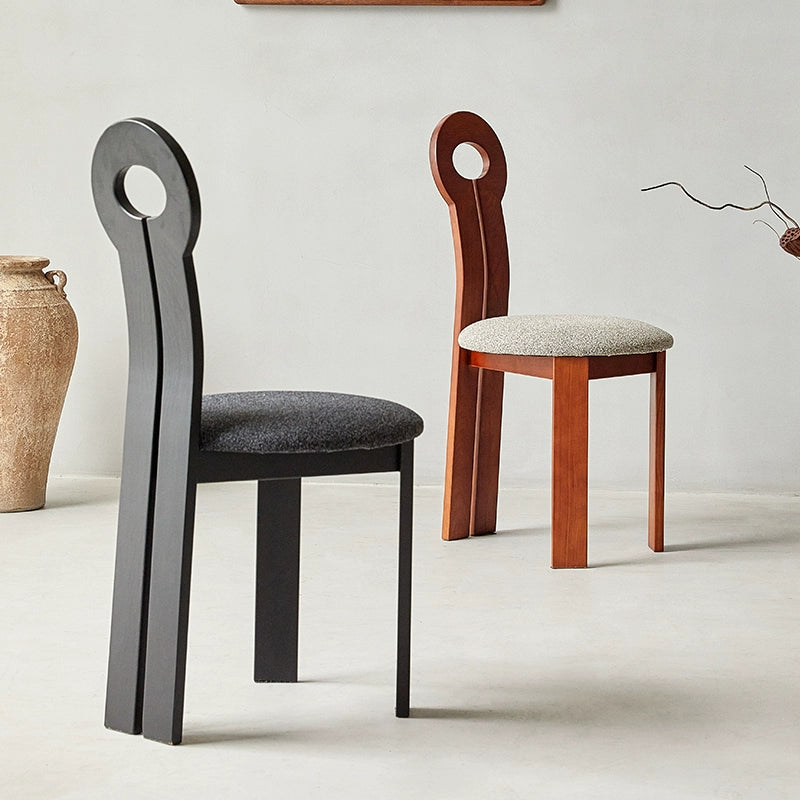 Designer Esszimmerstuhl Massivholz Mittelalter Hocker Rückenlehne Ins Kreativer Schlüsselstuhl Wabi Sabi Wind Tisch und Stuhl 