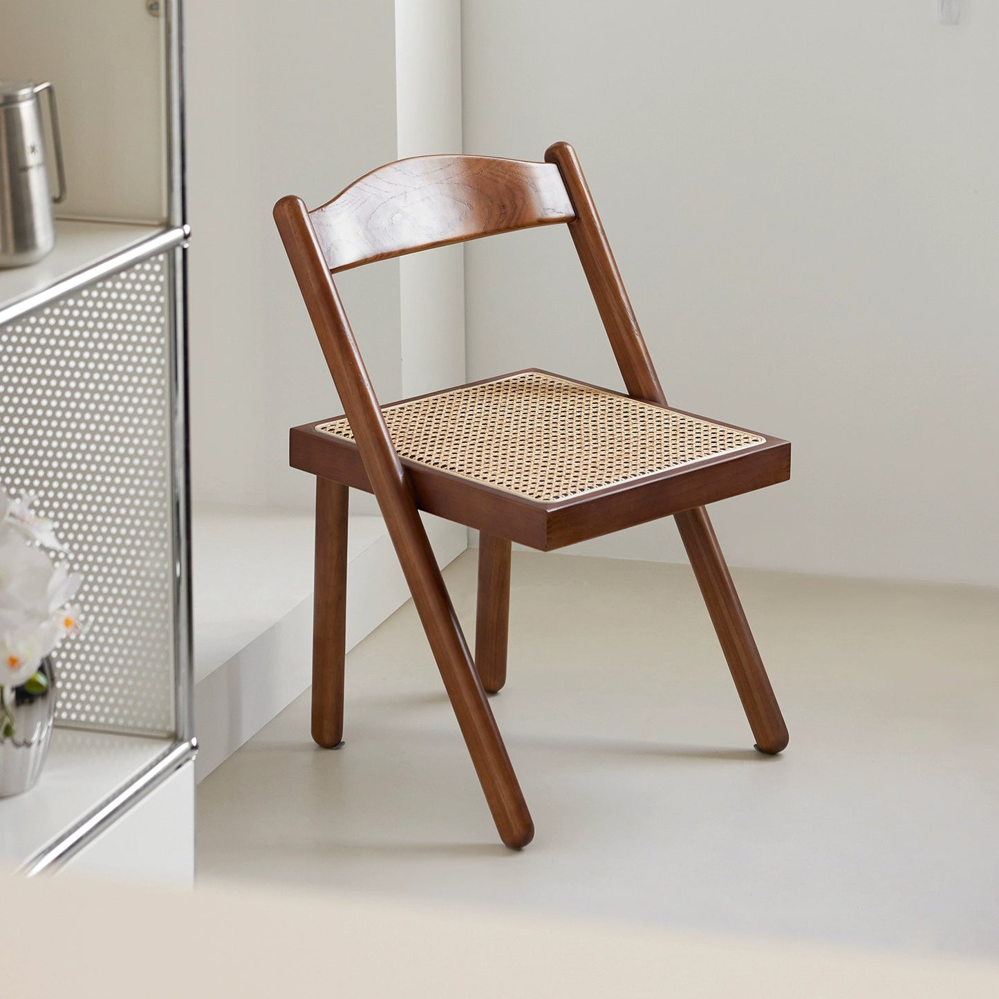 Massivholz Rattan Stuhl Mittelalterlichen Wabi-sabi Wind Stuhl Haushalt Balkon Casual Rückenlehne Tee Stuhl Einfache 