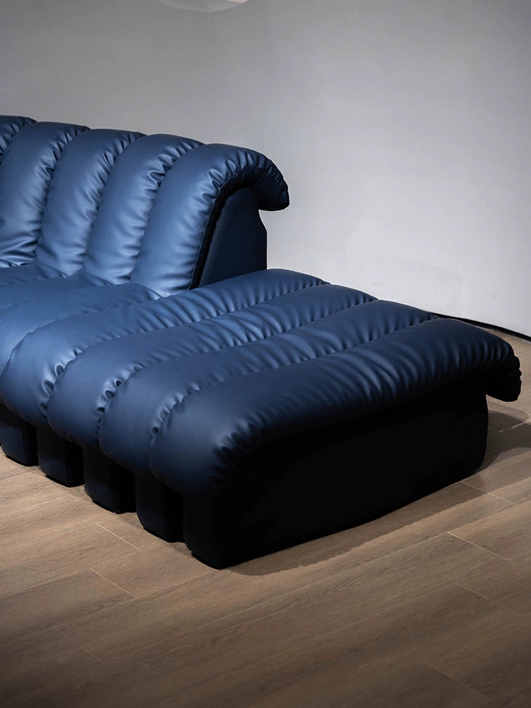 Italian Light Luxury Leather Snake Sofa DS600 Curved Sofa Villa Large Flat Layer Designer Module Combination