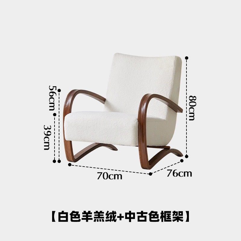 Mittelalterlicher Einzelsofastuhl Wohnzimmer Designer minimalistischer Freizeitstuhl leichter Luxus High-End-Masterstuhl 