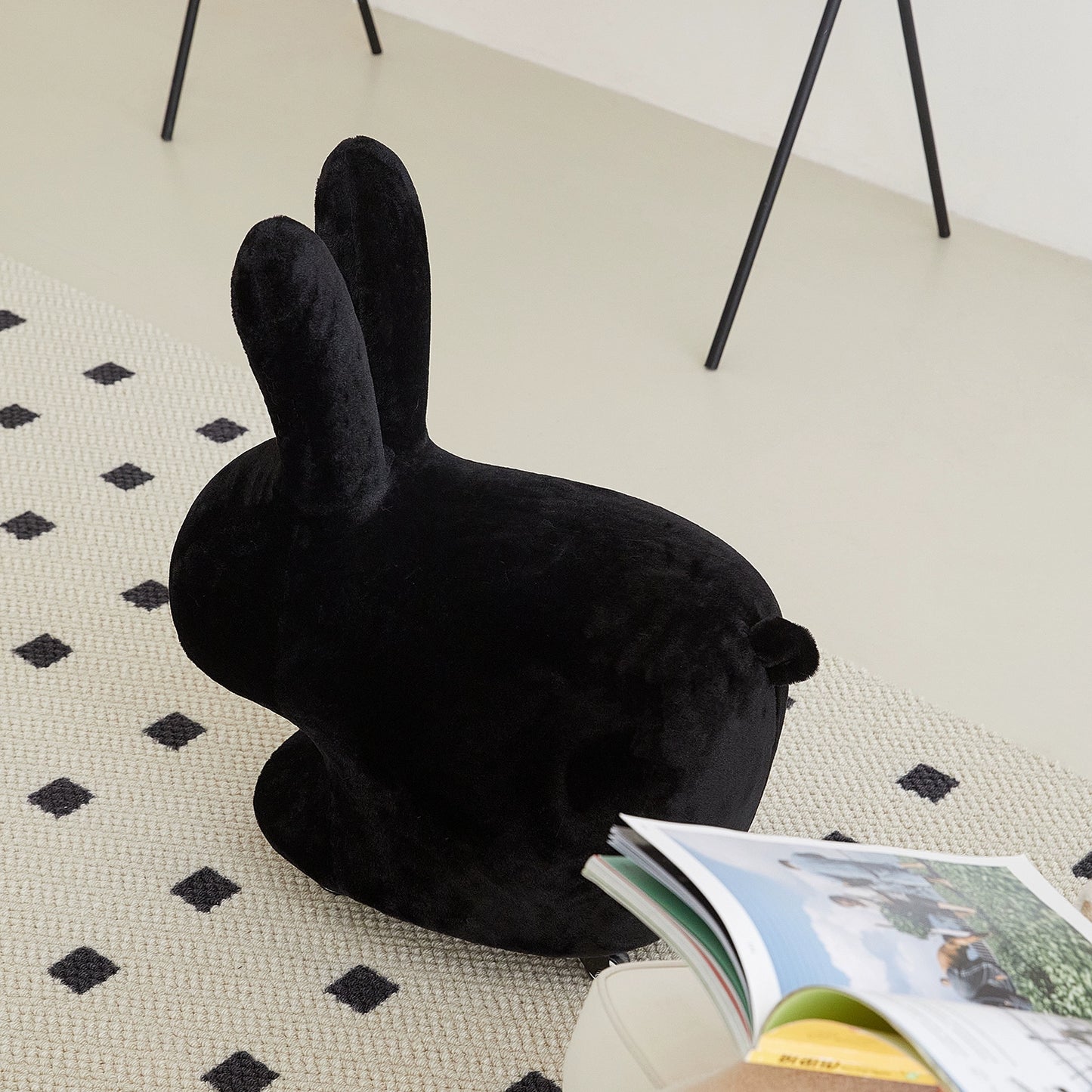 Kaninchen montieren abnehmbare niedlichen kinder stuhl kreative tier sitz Ins Popularfluff schuh ändern niedrigen hocker 