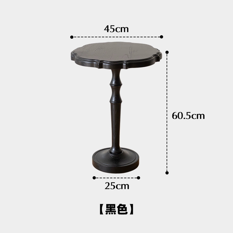 Französischer Retro-Beistelltisch, Couchtisch aus Massivholz, leichter Luxus, High Sense, Ins Popular, kleiner runder Tisch, Ecktisch für Zuhause, Sofa 