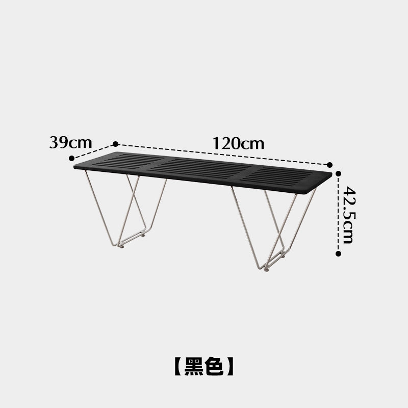 Mittelalterliche Bank Nordischer Massivholz-Streifenhocker Retro-Hauseingangs-Schuhwechselhocker-Idee 