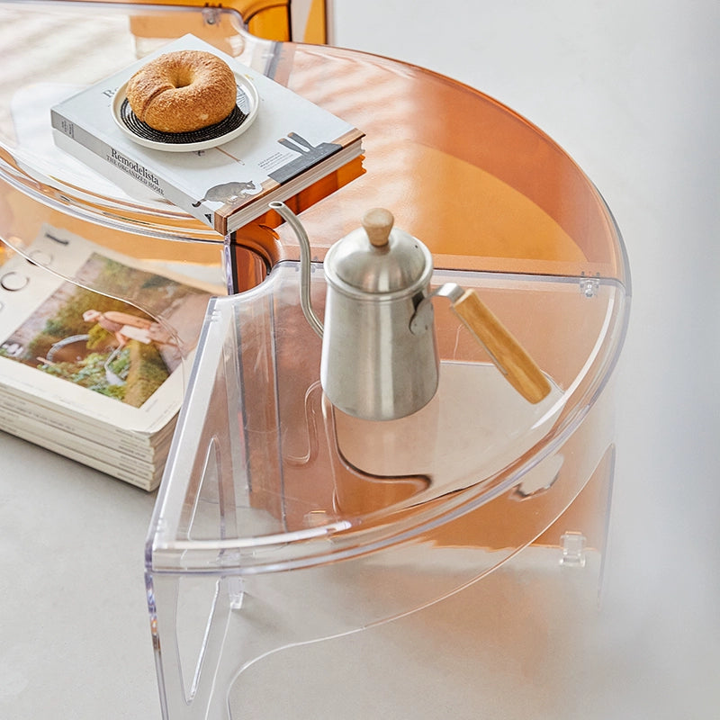 Spleißkombination Couchtisch kleine Wohnung Beistelltisch einfacher Multifunktions-Kleintisch Schlafzimmer auf dem Boden sitzend Creme Wind 