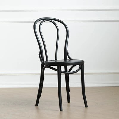 Sonnet Stuhl Nr. 18 Nordic Massivholz Rattan Esszimmerstuhl Home Retro Homestay Cafe Rückenlehne Stuhl 