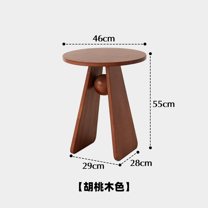 Mittelalterliche Massivholzkante paar Designer Licht Luxus High-End kleiner Couchtisch kreative Nachttisch Balkon kleiner Tisch 