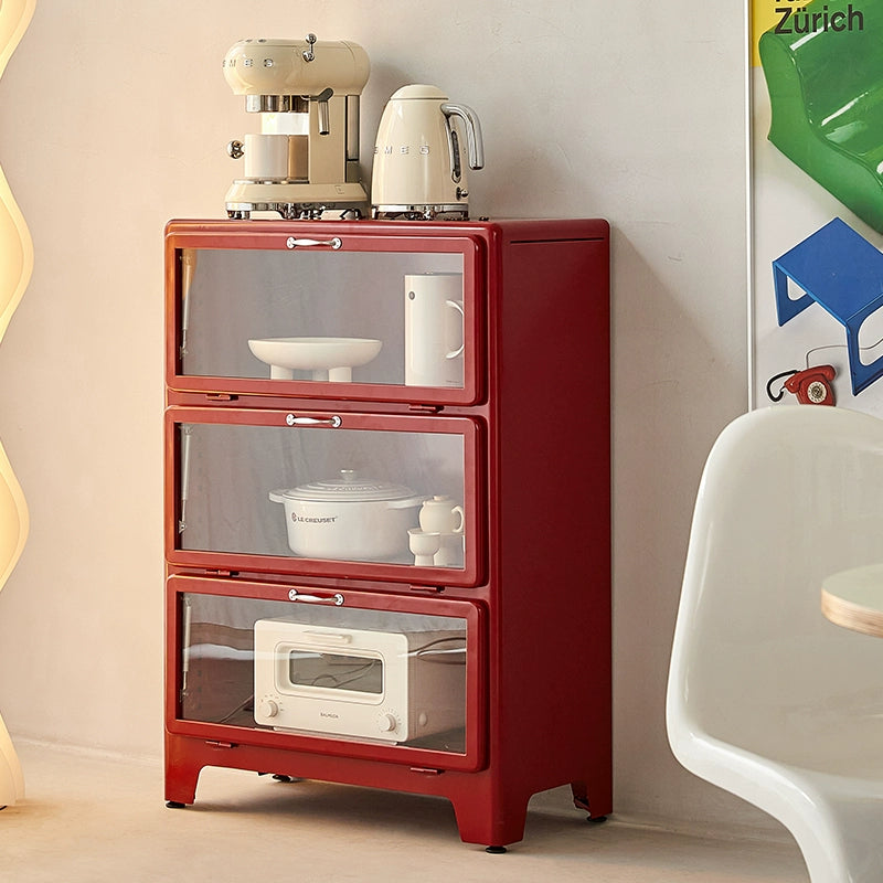 Umweltfreundliche glas Japanischen eisen schrank retro Ins PopularNordic hause schmiedeeisen metall dining side schrank figur locker 