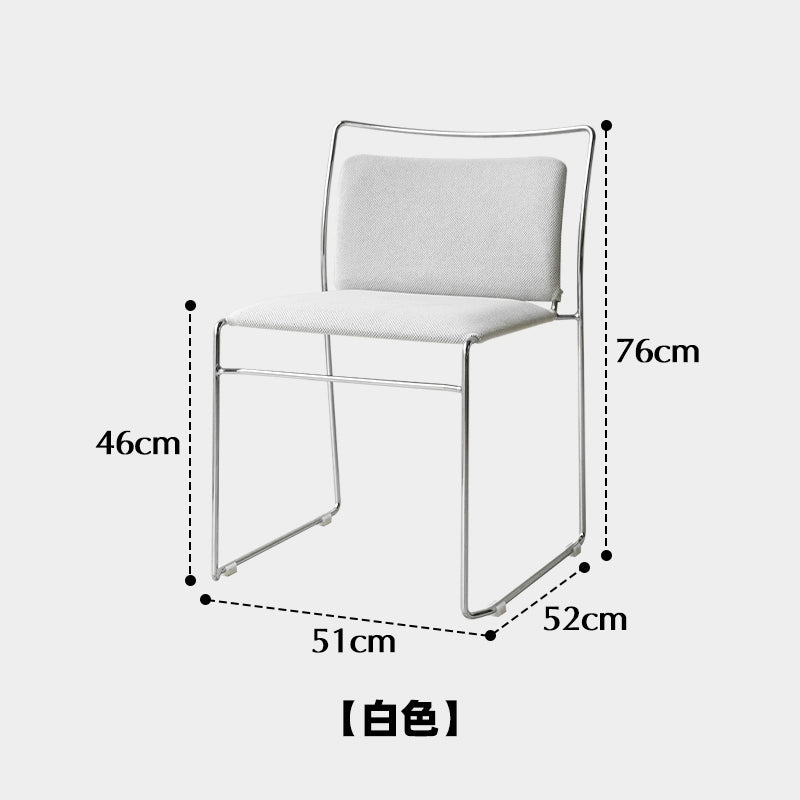 Italienischer minimalistischer Esszimmerstuhl, kreativer Designerstuhl, leichter Luxus-High-End-Stuhl mit Rückenlehne aus Schmiedeeisen, weiche Tasche 