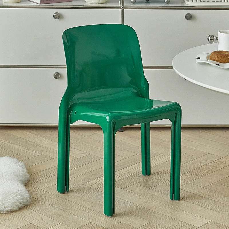 Mittelalterlicher Stuhl aus Kunststoff mit Rückenlehne, stapelbarer Hocker, Ins Popularins, Esszimmerstuhl, einfacher Stuhl für das Arbeitszimmer zu Hause 