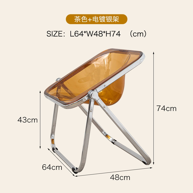 Kreative Acryl Transparent Klappstuhl Ins Wind Cafe Moderne Minimalistischen Outdoor Metall Stuhl 
