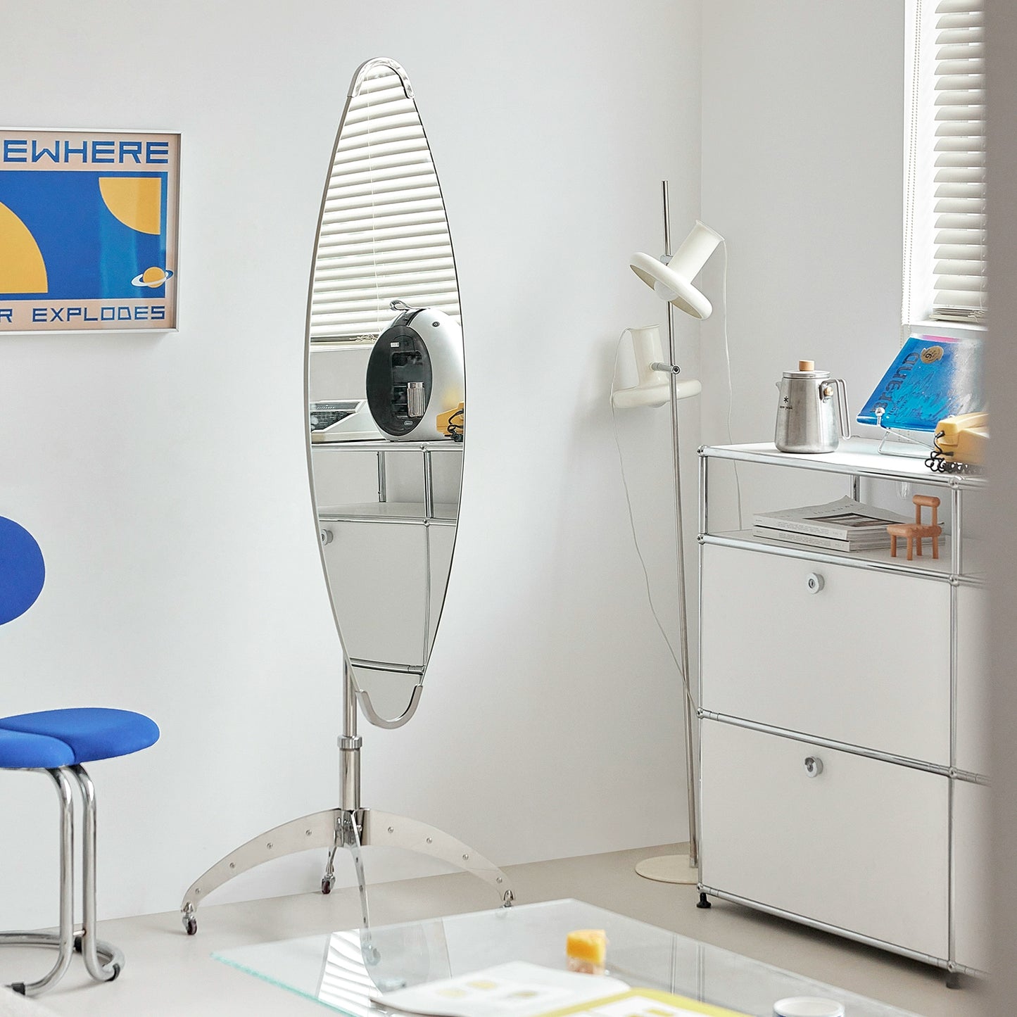 Ins PopularFull-länge Spiegel Medieval Haushalt Rotierenden Ganzkörper Boden Spiegel Designer Surf Spiegel Ins Wind 