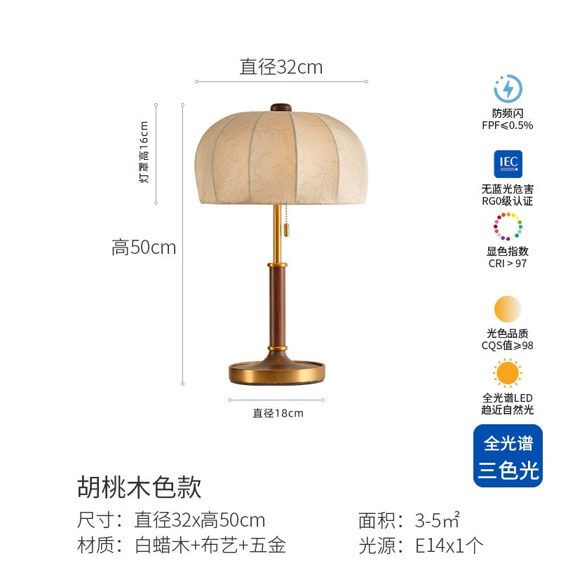 Französische Retro-Tischlampe, amerikanischer Wabi-Wind, Wohnzimmer, Schlafzimmer, Nachttischlampe, Premium-Atmosphäre, Tischlampe 