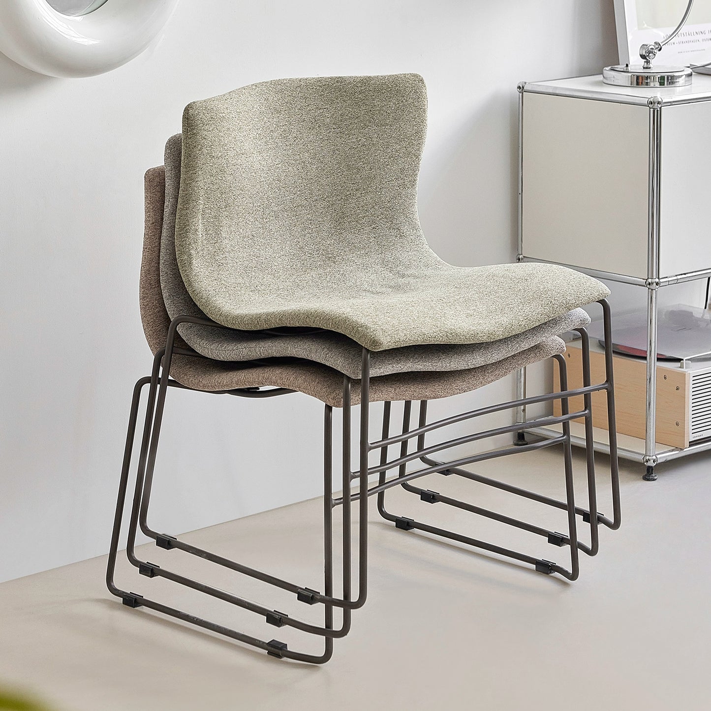 Nordic Creative Dining Chair Simple Soft Bag Back Chair Home Retro Coffee Shop Ins PopularLeisure Chair 