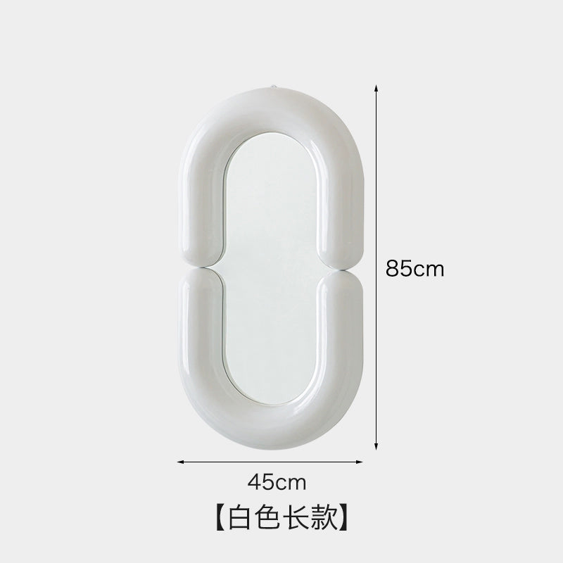 Kleiner Q-Spiegel Ganzkörper-Ganzkörperspiegel Haushalts-Wandbehang Wand-Make-up-Spiegel Mädchen Schlafzimmer Internet Celebrity Ins 