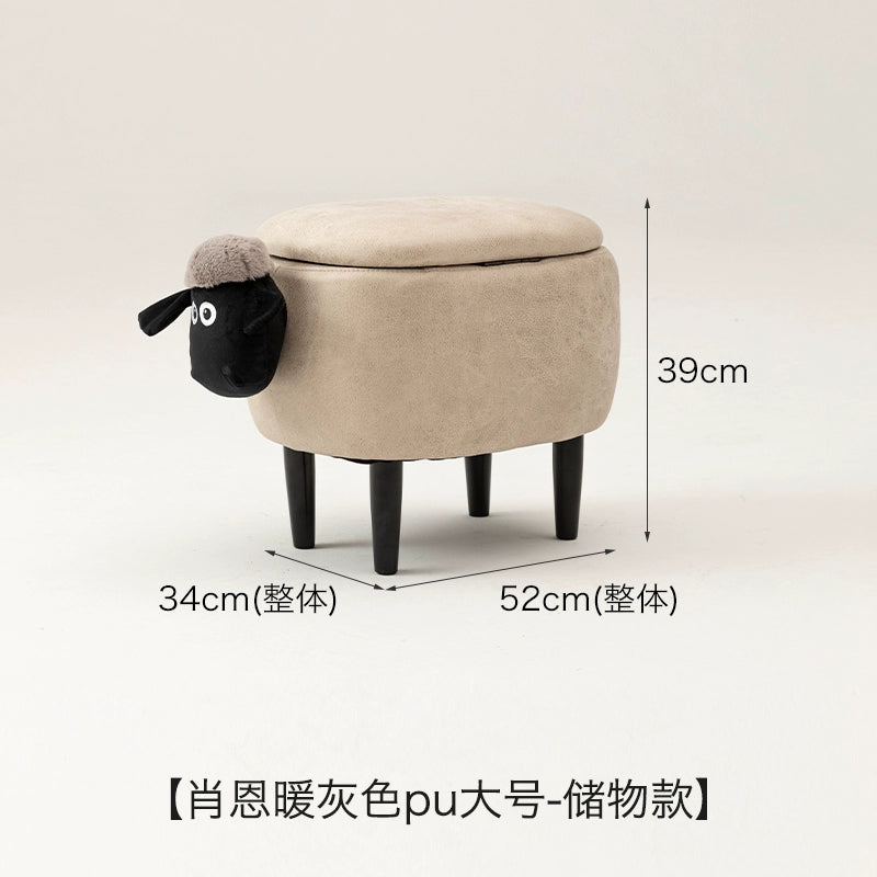 Lamb Sean Niedriger Hocker Kann Verstaut Werden Bank Haushalt Kinder Schuhwechsel Tierhocker Kreativer Kleiner Stuhl 