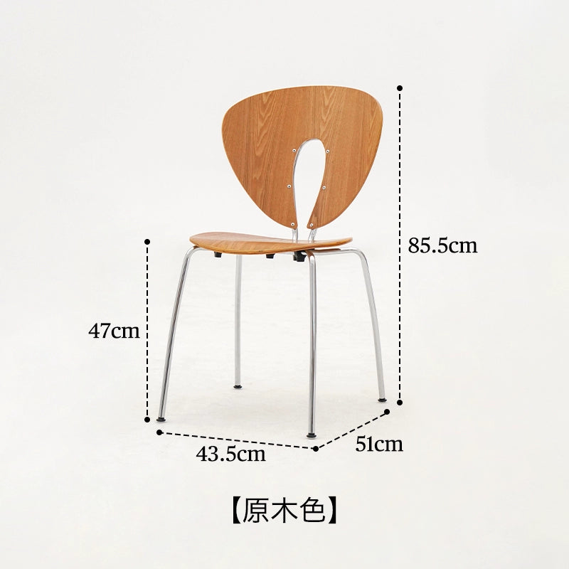Mittelalterlicher Esszimmerstuhl Nordischer Designerstuhl Moderner Stuhl mit einfacher Rückenlehne Freizeit-Verhandlungsstuhl aus Massivholz 