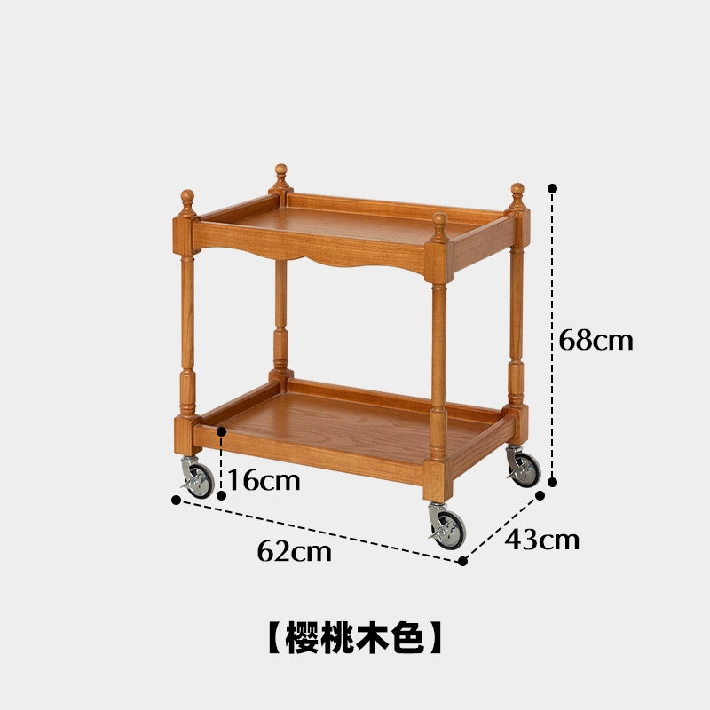 Mittelalterlicher Trolley aus Massivholz, französisches abnehmbares Sofa, Seite, paar Retro-Nachttisch-Lagerregale 