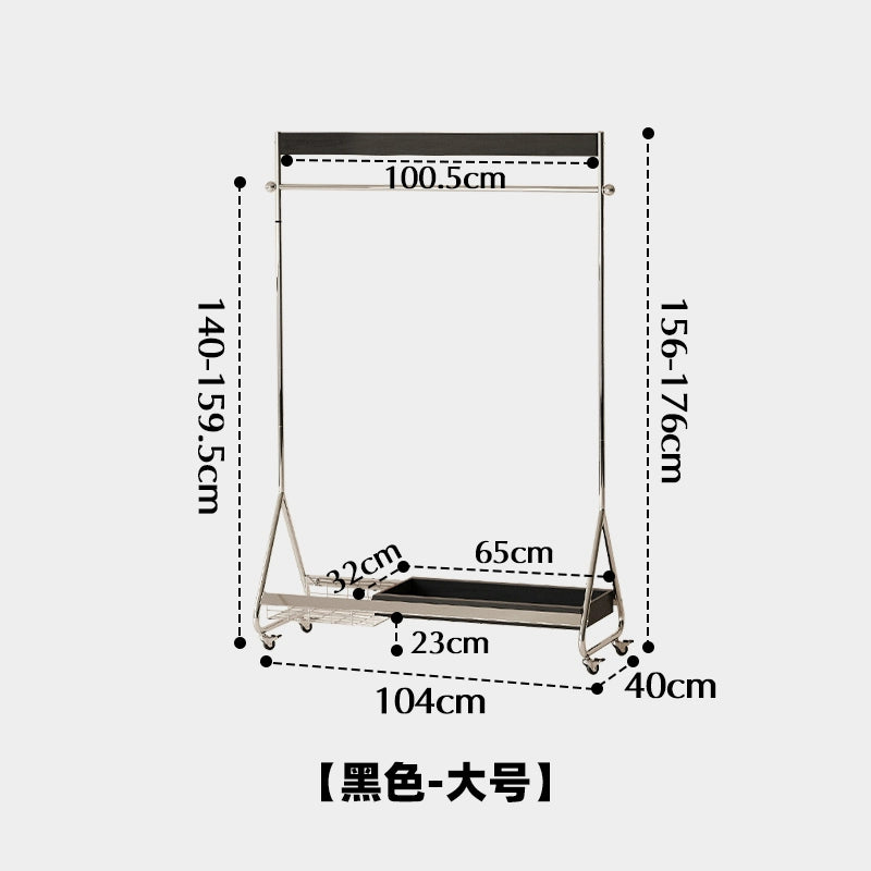 Mobile Garderobe Mittelalterlicher Kleiderbügel aus Massivholz Vom Boden bis zur Decke Schlafzimmer-Aufbewahrungsbügel Kreativer leichter Luxus 