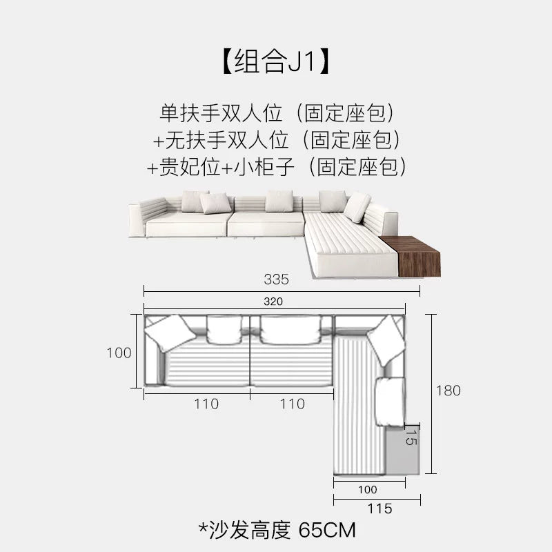Italian Minimalist Designer Suspended Fabric Leather Villa Large Flat-floor Apartment ROGER Roger Sofa 2022