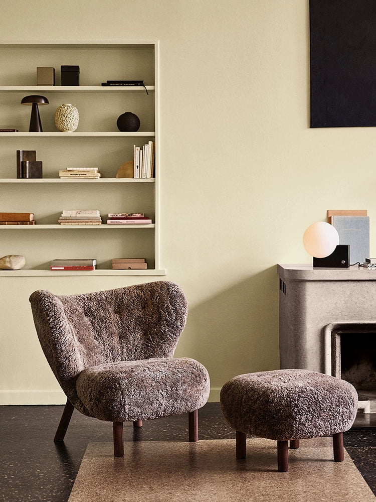 Nordic Single Sofa Chair Household Living Room Small Apartment Leisure Chair Designer Ins Popular Bedroom Lamb Wool Sofa