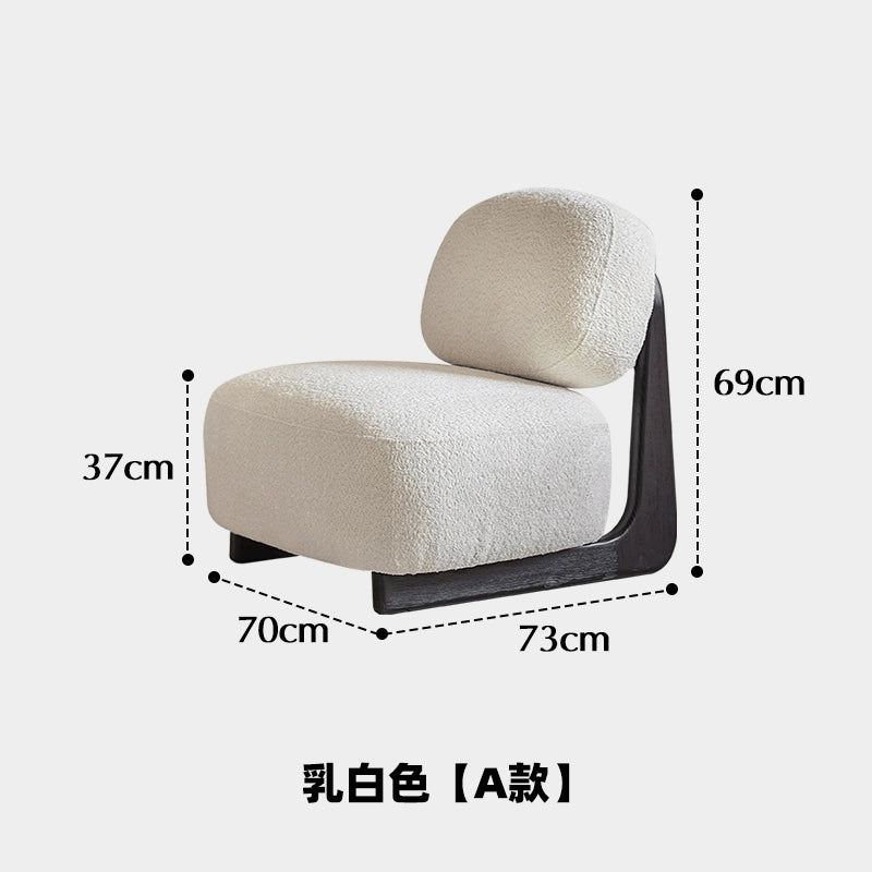 Lammwolle Einzelsofa Stuhl Wohnzimmer mittelalterlichen creme Wind faul Sofa kleine Wohnung moderne Licht Luxus 