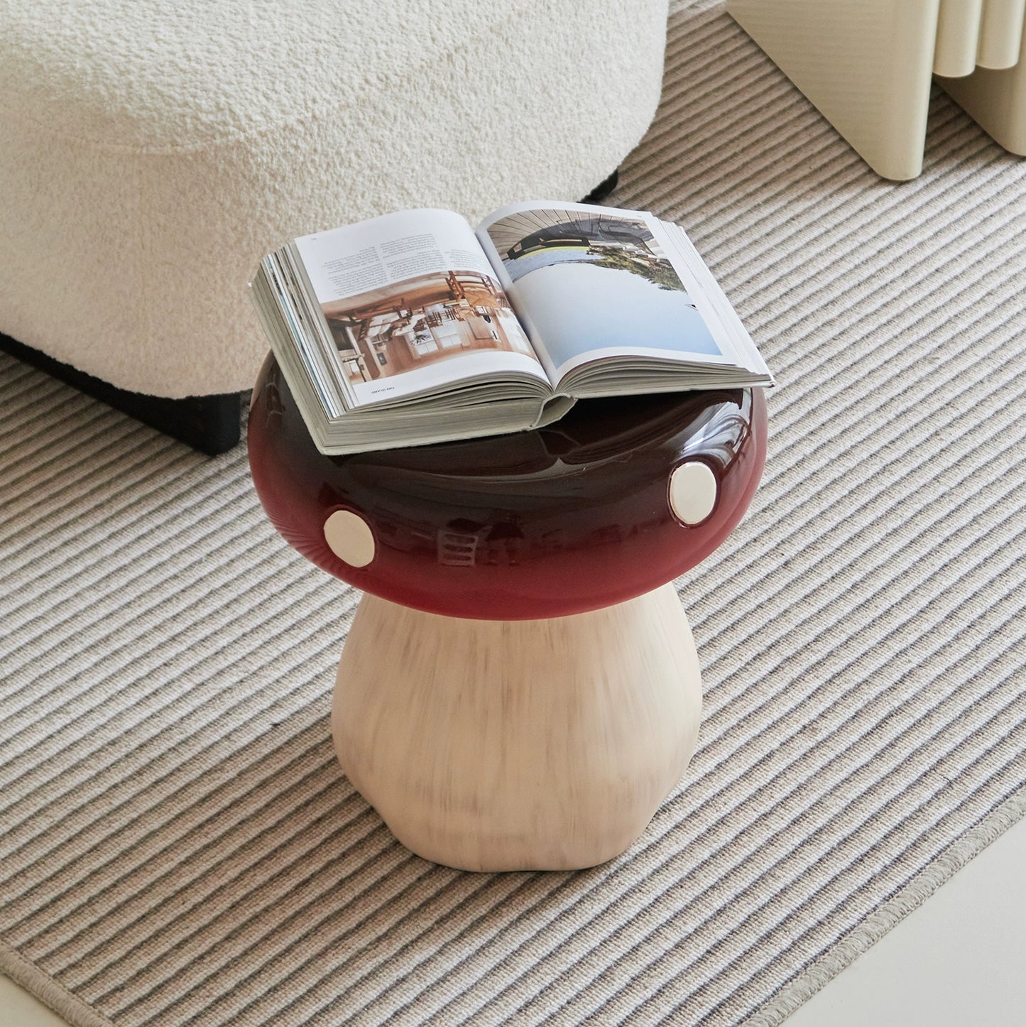 Pilzhocker, kreativer, süßer kleiner Hocker, Wohnzimmer, Zuhause, Schuhwechselhocker, Kinder, Ins Popularlow Hocker, Designer 