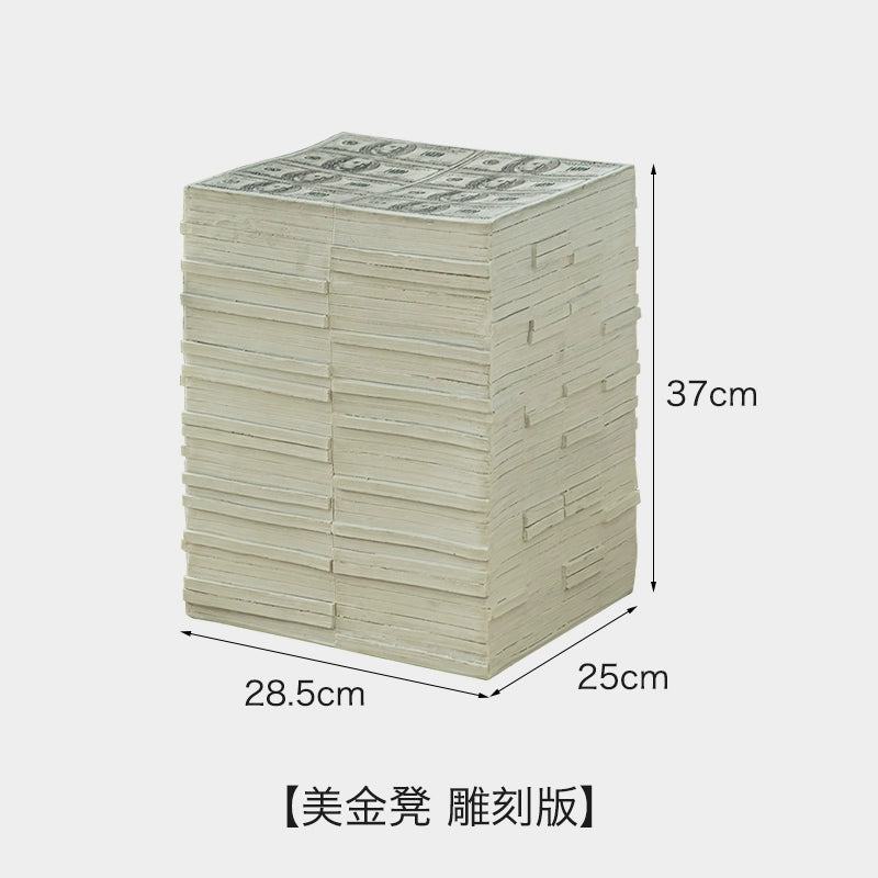 Kreativer Hocker, Burger, Mais, Schuhwechselhocker, Ins Wind, Dollar, Retro, Nigo, dekoratives Ornament im gleichen Stil 