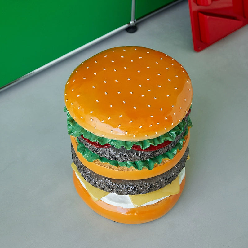 Kreativer Hocker, Burger, Mais, Schuhwechselhocker, Ins Wind, Dollar, Retro, Nigo, dekoratives Ornament im gleichen Stil 