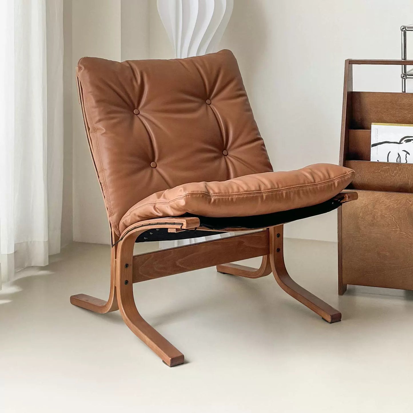 Mittelalterlicher Einzelsofastuhl Wabi Wind Designer Freizeitstuhl Minimalist Ins PopularRecliner Light Luxury High-End 