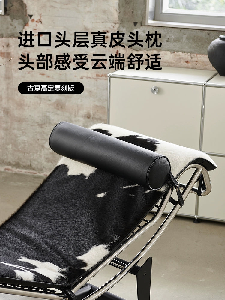 Home LC4 Recliner Corbusier Designer Leather Bauhaus Leisure Balcony Office Lunch Chair