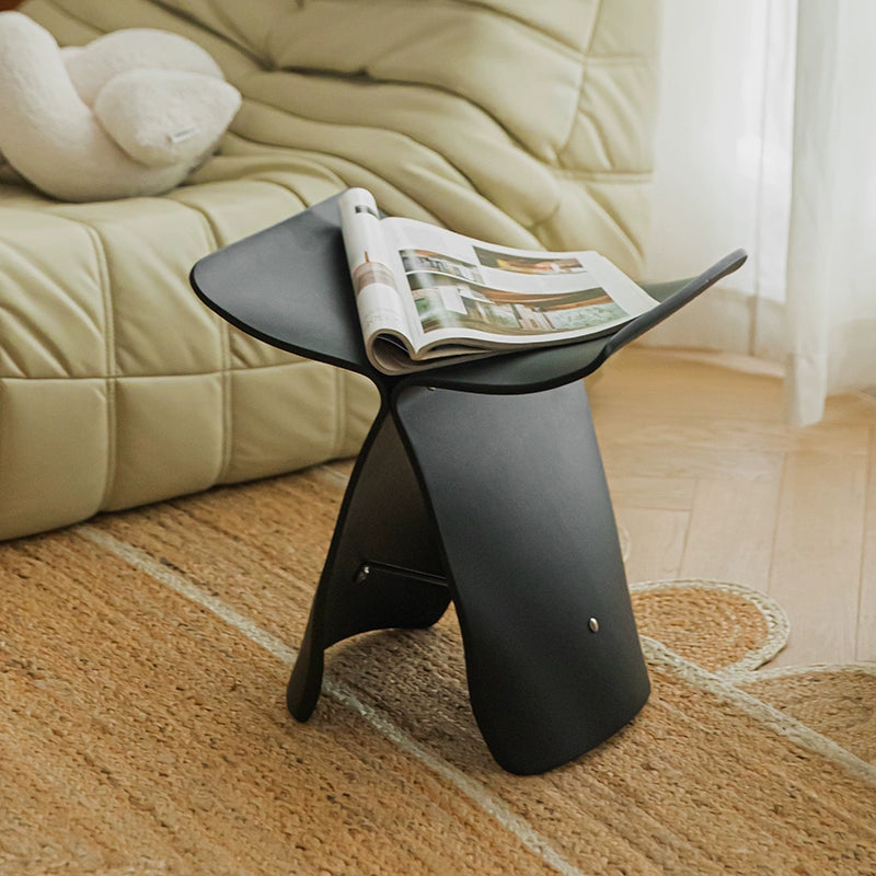 Schmetterling Couchtisch Hocker Designer Sofa Seite paar Ins Wind Massivholz niedriger Hocker kreative gebogene Platte kleiner Hocker 