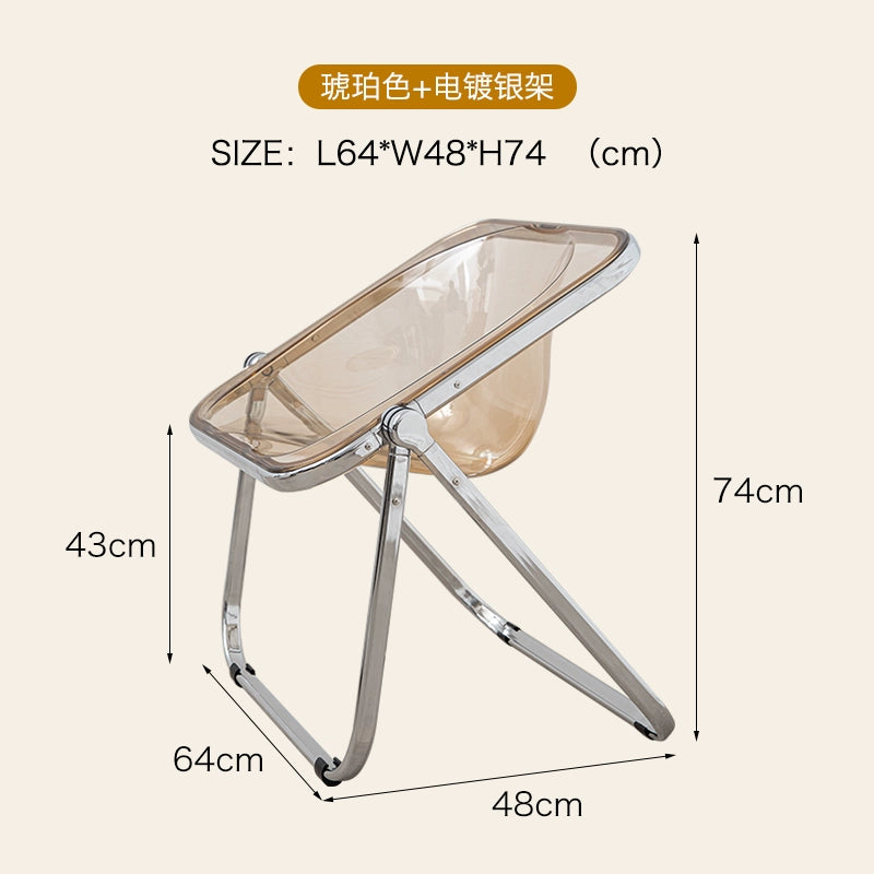 Kreative Acryl Transparent Klappstuhl Ins Wind Cafe Moderne Minimalistischen Outdoor Metall Stuhl 