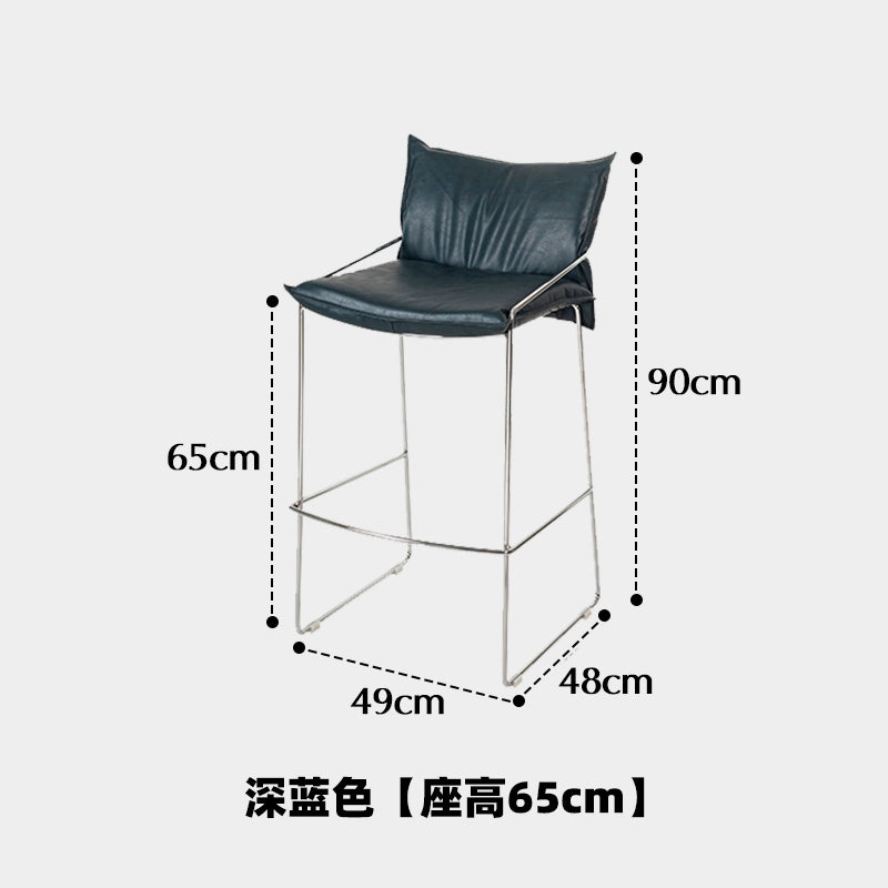 Soft Bag Barstuhl Licht Luxus High Sense Home Island Stuhl Kreativer Retro Schmiedeeisen Hochstuhl Designer 