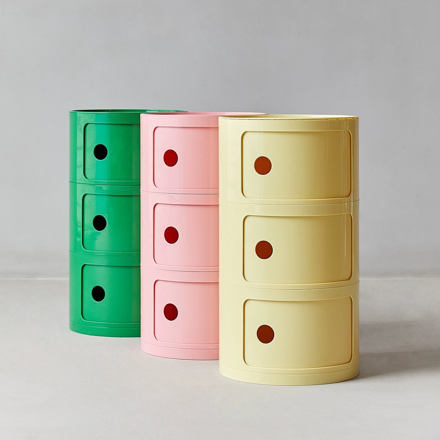 Nachttisch im nordischen Stil Kinderzimmer Kleiner runder Spind Haushaltswohnzimmer Umweltfreundlicher Kunststoffschrank Nachttisch 